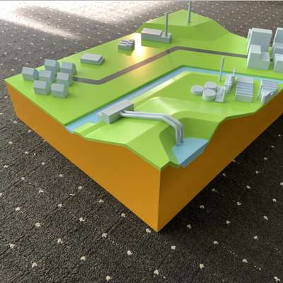 Architekturmodell als Grundlage für 3D-Einblendungen 