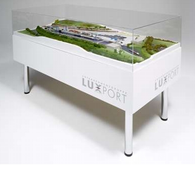 Modell der Hafenanlage LUX-Port in Luxemburg - Gesamtansicht