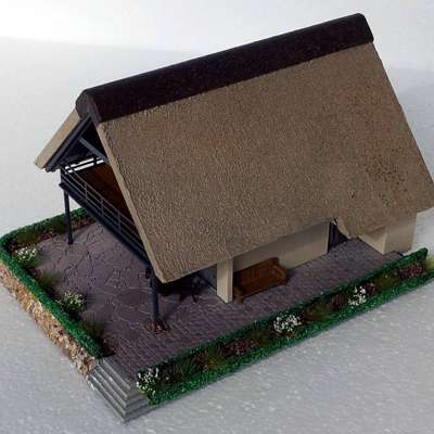 Modell eines Wochenendhauses für eine Modelleisenbahn - Ansicht