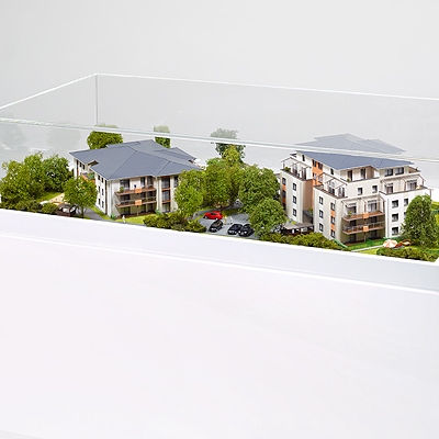 Zur Detailseite des Architekturmodells Wohnanlage-in-Waldkraiburg
