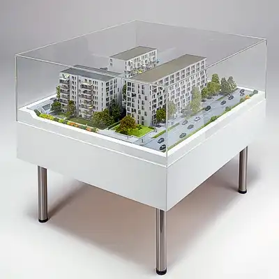 Architekturmodell der Wohnanlage Leopold-Carree in München